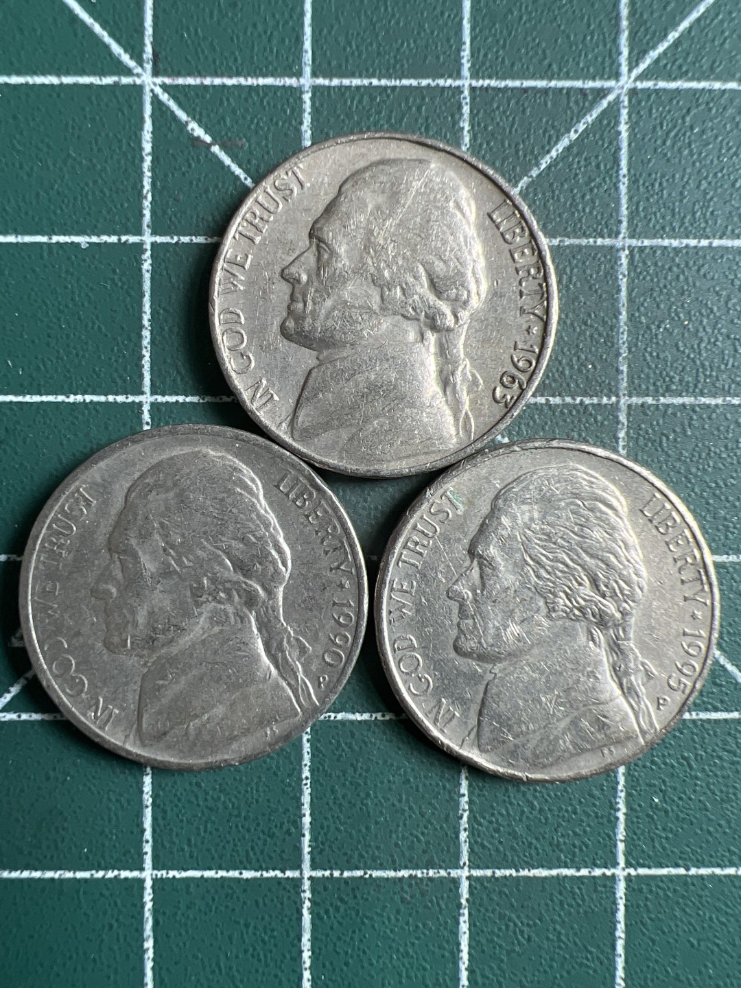 泡泡堂第309期  世界硬币邮票 （无押金，捡漏，全场20包邮，偏远地区除外，接收代拍业务） 五美分三枚