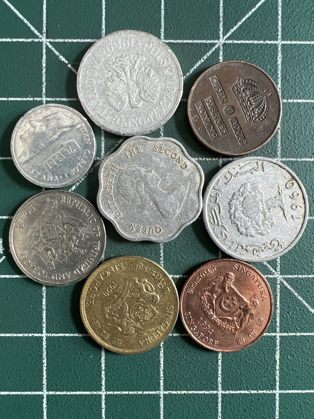 泡泡堂第308期  世界硬币 （无押金，捡漏，全场20包邮，偏远地区除外，接收代拍业务） 硬币一组八枚