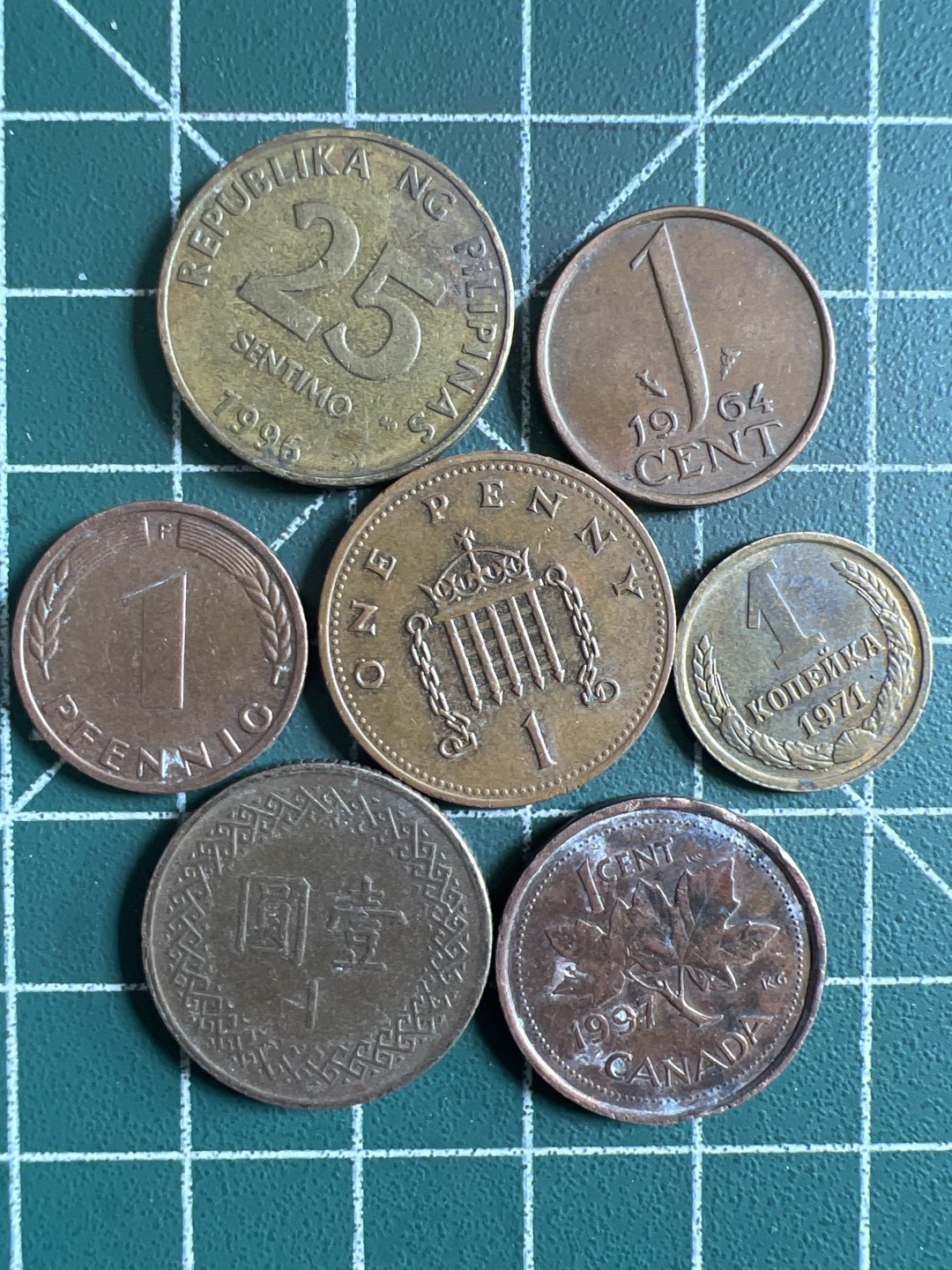 泡泡堂第309期  世界硬币邮票 （无押金，捡漏，全场20包邮，偏远地区除外，接收代拍业务） 铜币七枚