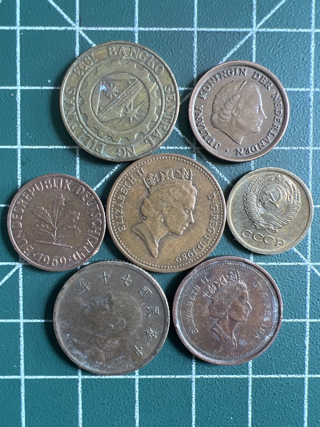 泡泡堂第309期  世界硬币邮票 （无押金，捡漏，全场20包邮，偏远地区除外，接收代拍业务） 铜币七枚