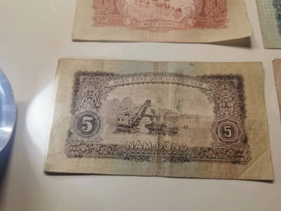 238.【鲸贝乐淘★两拍包邮】三字经·第“亲师友，习礼仪”号拍卖 【中国代印★越南🇻🇳】1958年全套缺2毫共6张，流通品相如图，5盾海鸥水印，2盾大五星水印