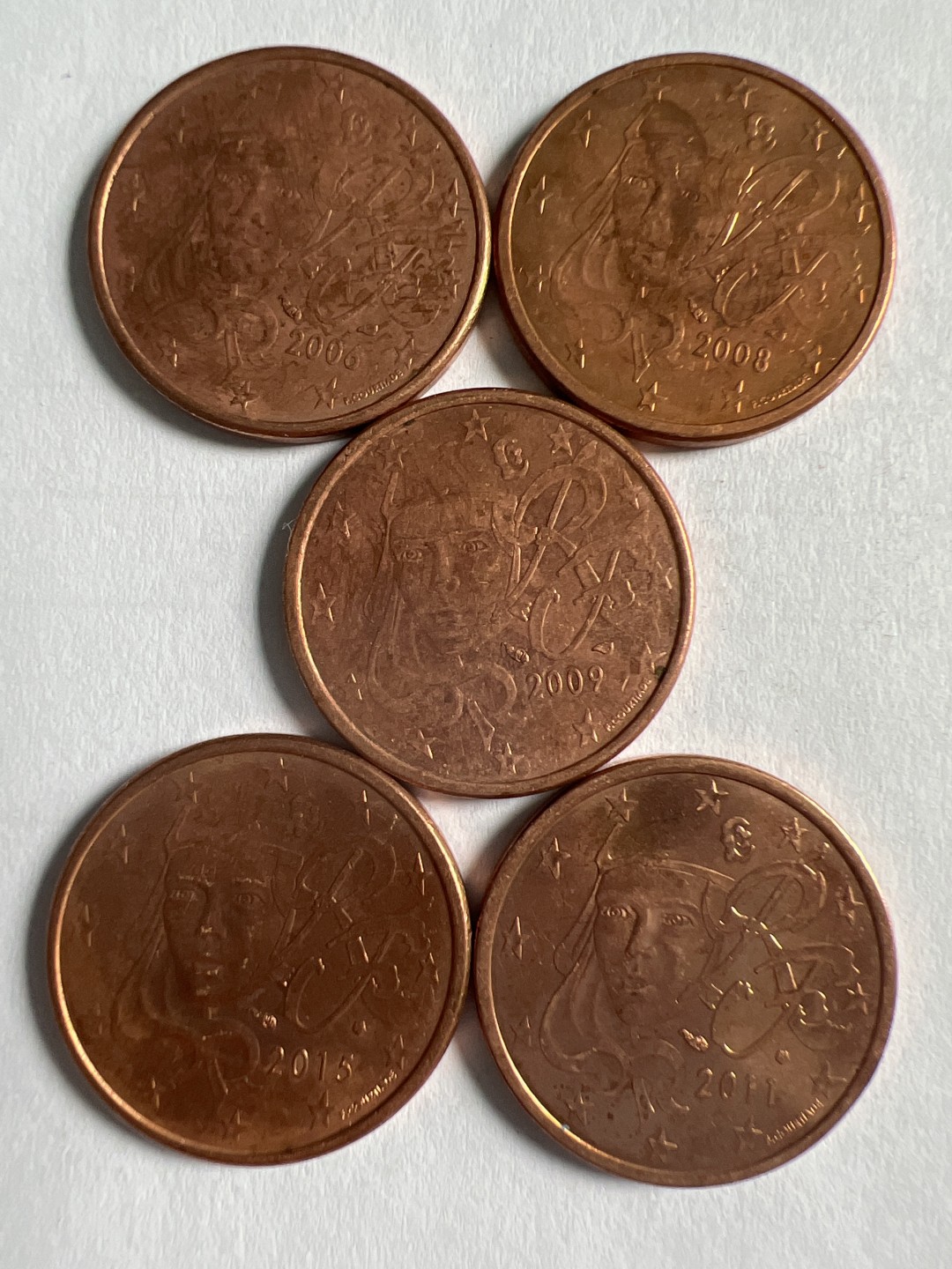 泡泡堂微拍第157幕硬币捡漏可累计专场👿👿，累计满二十元包邮，接受代拍业务 法国五欧分五枚