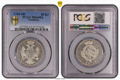 PCGS-MS65PL德国1765年纽伦堡30K银币 - PCGS-MS65PL德国1765年纽伦堡30K银币