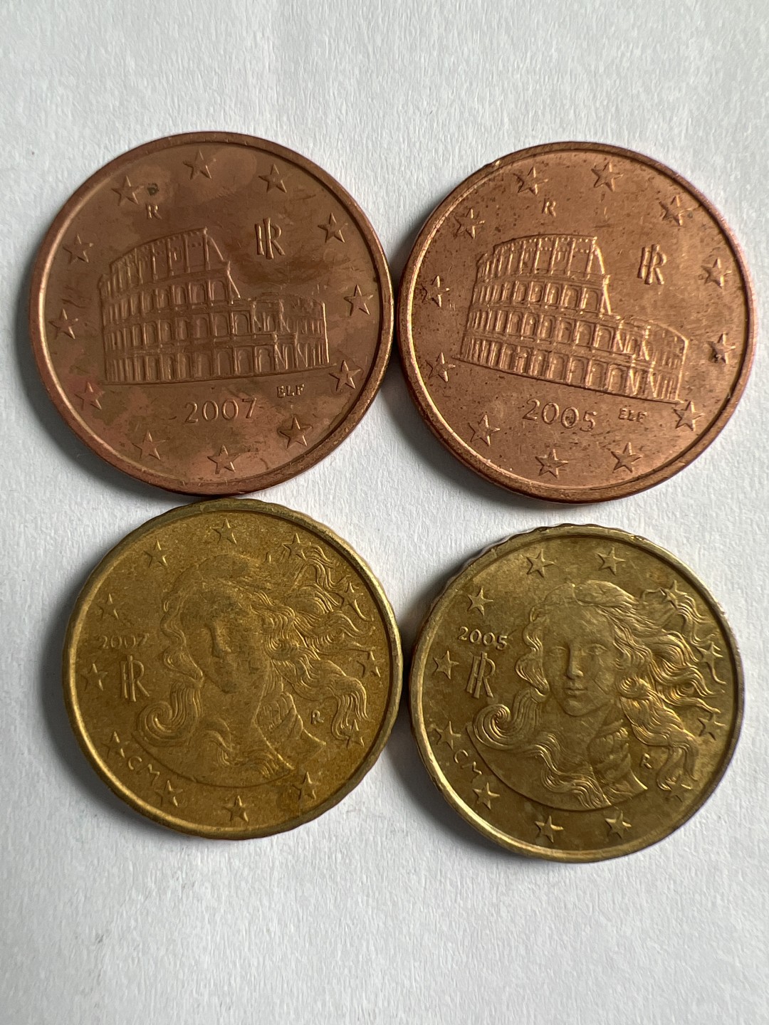 泡泡堂微拍第154幕硬币捡漏可累计专场👿👿，累计满二十元包邮，接受代拍业务 意大利欧分四枚