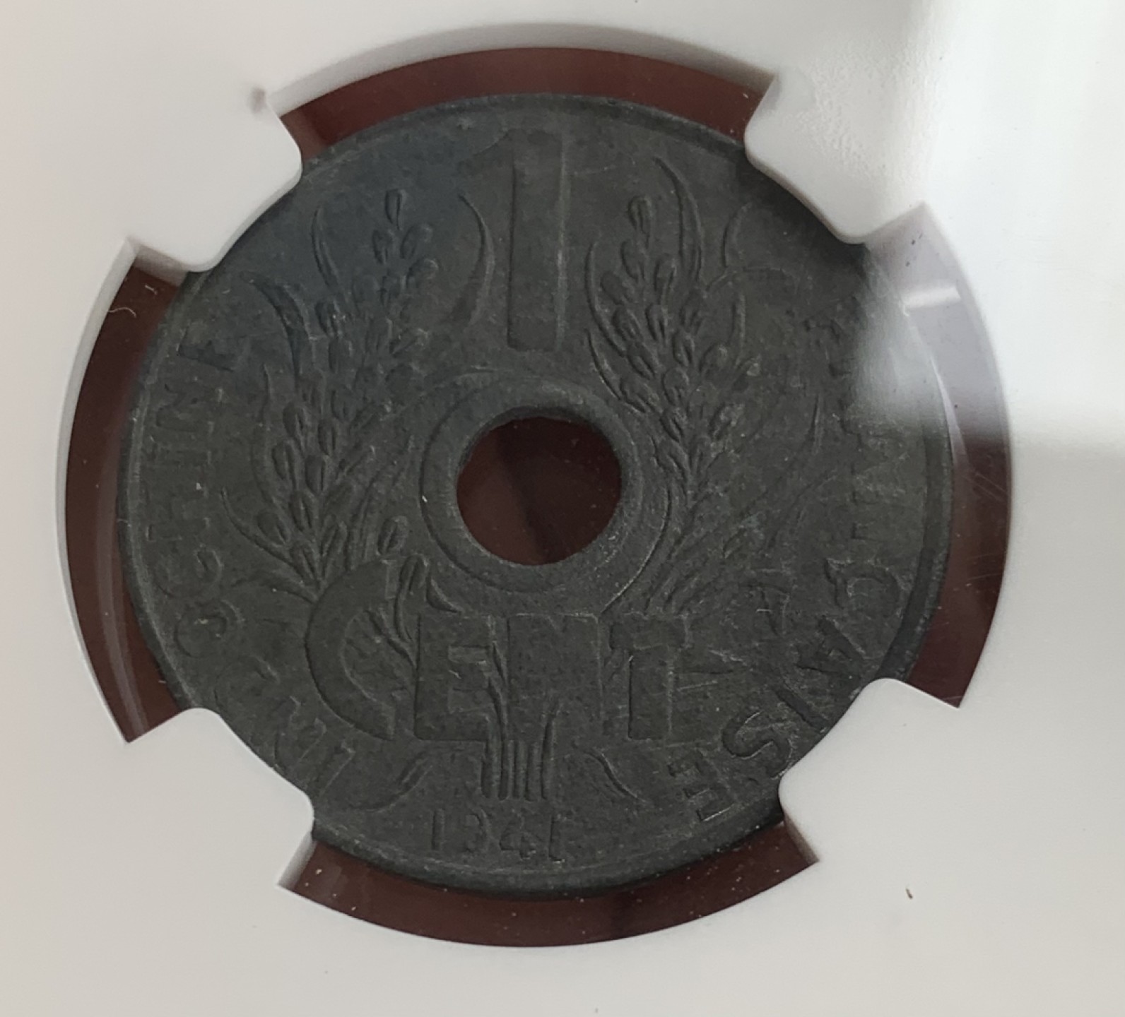 瓶子🏺第91期拍卖会  法属印度支那1941年1分 NGC  AU55