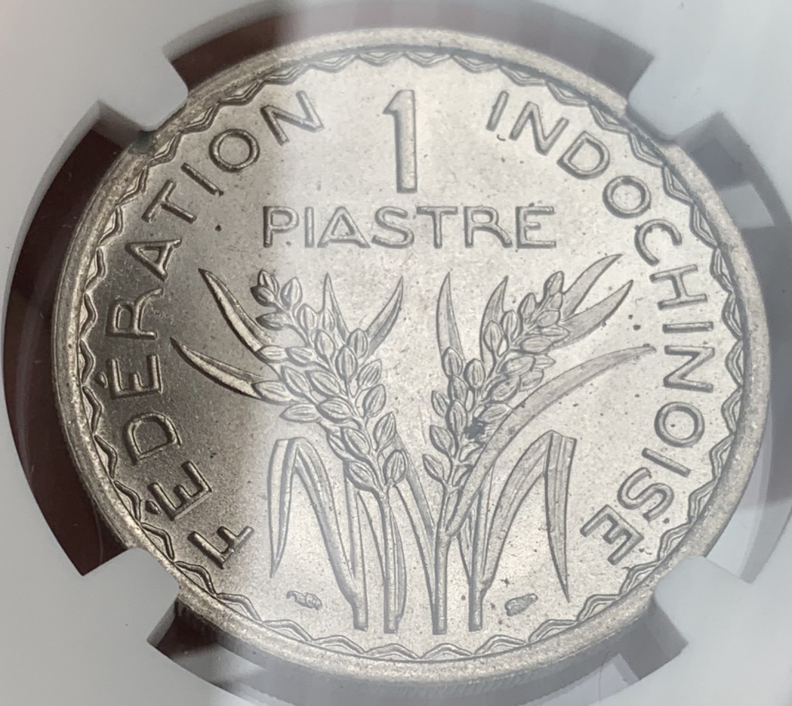 瓶子🏺第91期拍卖会  法属印度支那1947年1皮   NGC  MS64