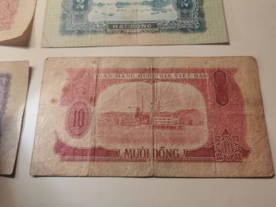 238.【鲸贝乐淘★两拍包邮】三字经·第“亲师友，习礼仪”号拍卖 【中国代印★越南🇻🇳】1958年全套缺2毫共6张，流通品相如图，5盾海鸥水印，2盾大五星水印