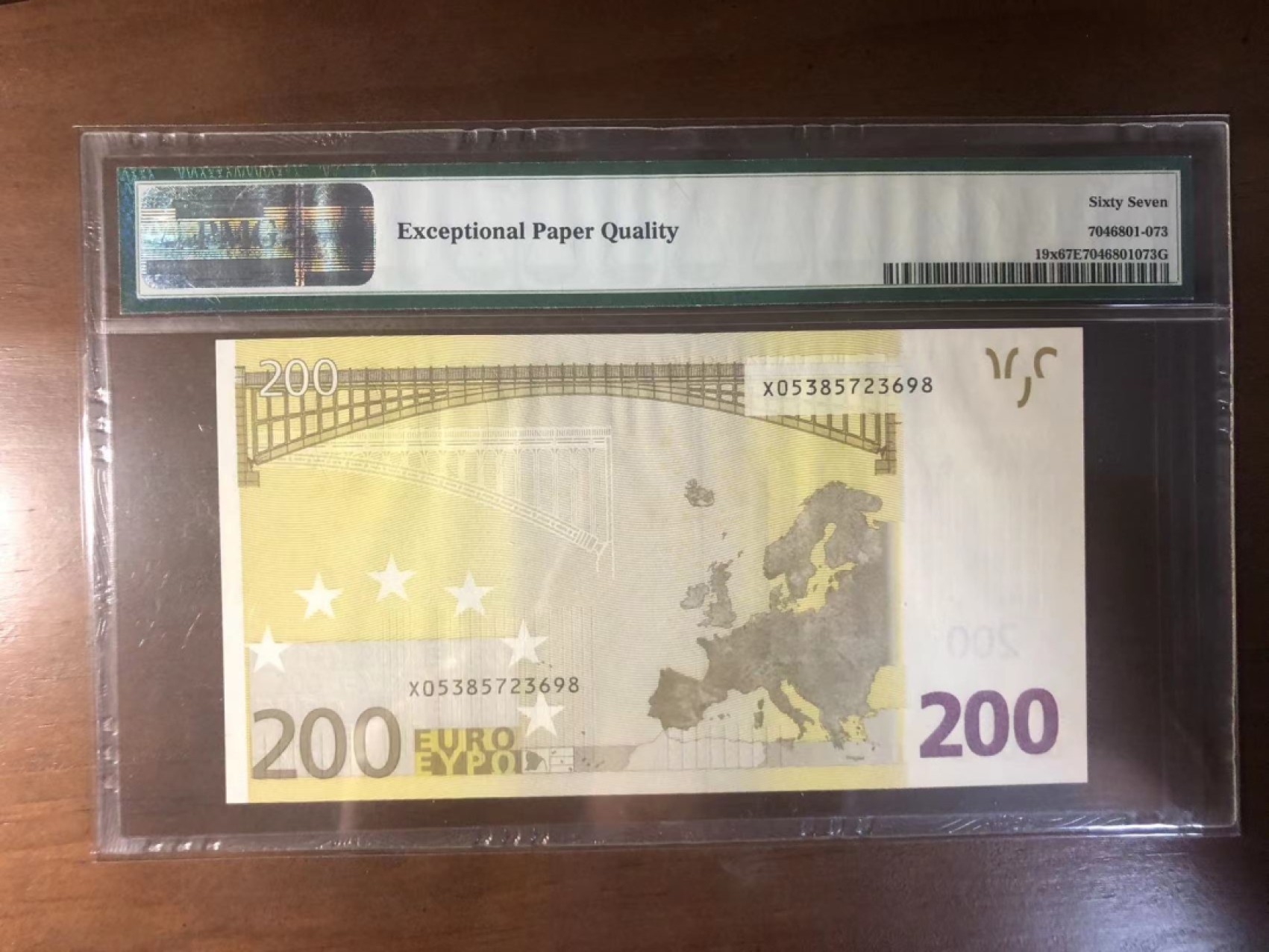 收藏联盟Quantum Auction 第258期拍卖  欧盟国家德国2002年200欧元 PMG67 全程无4 