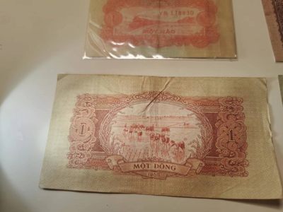 238.【鲸贝乐淘★两拍包邮】三字经·第“亲师友，习礼仪”号拍卖 【中国代印★越南🇻🇳】1958年全套缺2毫共6张，流通品相如图，5盾海鸥水印，2盾大五星水印