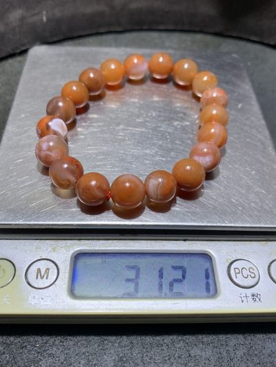 川料南红玛瑙单圈通货手串一条 川料南红玛瑙单圈通货手串一条