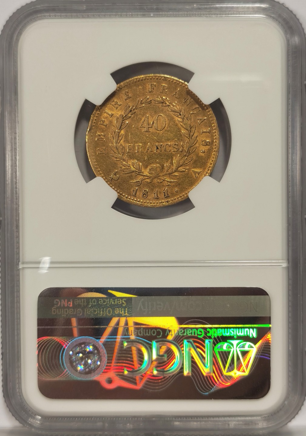 博洋堂马克藏家退坑小专场暨第026期（全场包邮） NGC AU55 1811-A法国皇帝拿破仑一世40法郎金币巴黎厂造