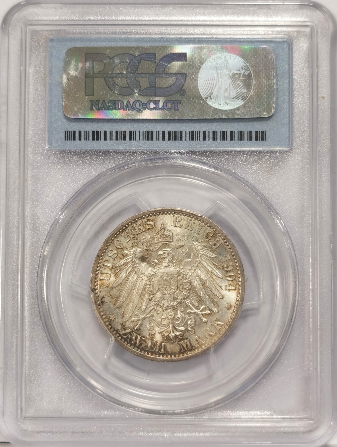 博洋堂马克藏家退坑小专场暨第026期（全场包邮） PCGS MS65 德国1904年黑森达姆施塔特2马克纪念银币