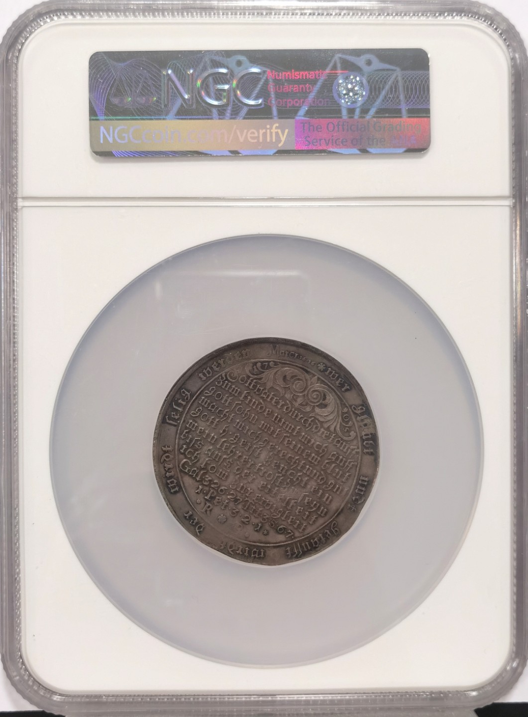 博洋堂马克藏家退坑小专场暨第026期（全场包邮） NGC AU53 德国1705年泰勒，哈兹受洗泰勒大银币，大盒装