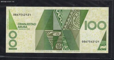 阿鲁巴100弗罗林 2003年 克劳斯目录P-19 美洲纸币 实物图 UNC - 阿鲁巴100弗罗林 2003年 克劳斯目录P-19 美洲纸币 实物图 UNC