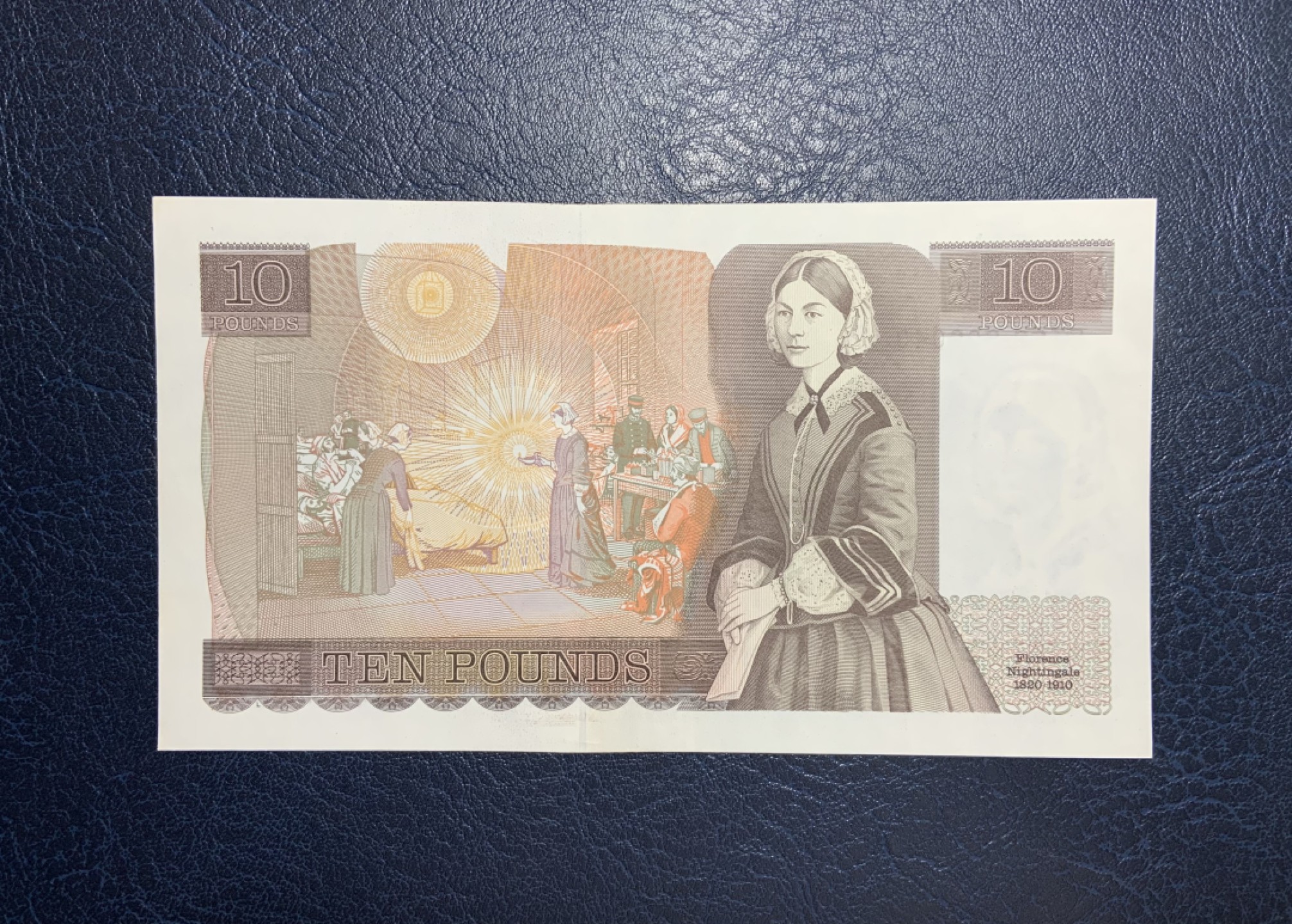 收藏联盟Quantum Auction 第258期拍卖  英国1988-91年10镑 品相AU-  近代护理学奠基人 南丁格尔