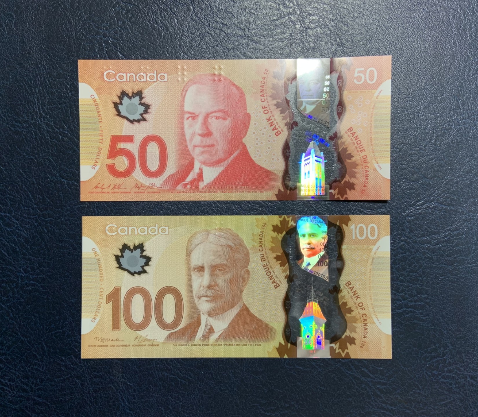 收藏联盟Quantum Auction 第258期拍卖  加拿大2011-18年5-100元 品相全新UNC(100有点钞痕，细节如图)