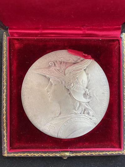 瓶子🏺第91期拍卖会 - 法国1900年法兰西银行百年大银章  原盒好品  已入盒MS62  NGC第4名