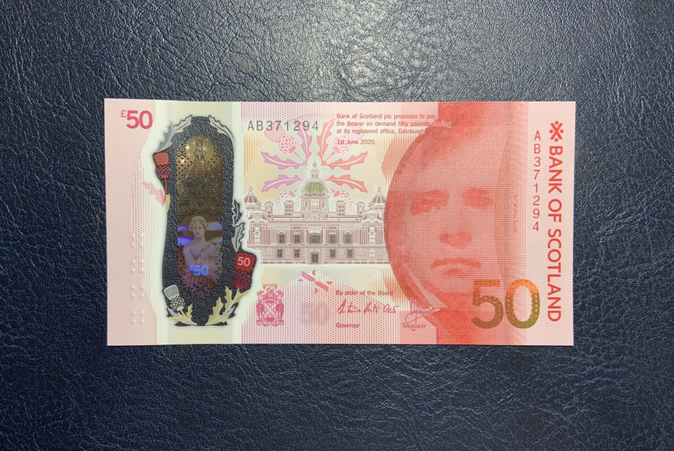 收藏联盟Quantum Auction 第258期拍卖  苏格兰银行2020年50镑 品相全新UNC  福尔柯克轮(可旋转升降船舶桥)