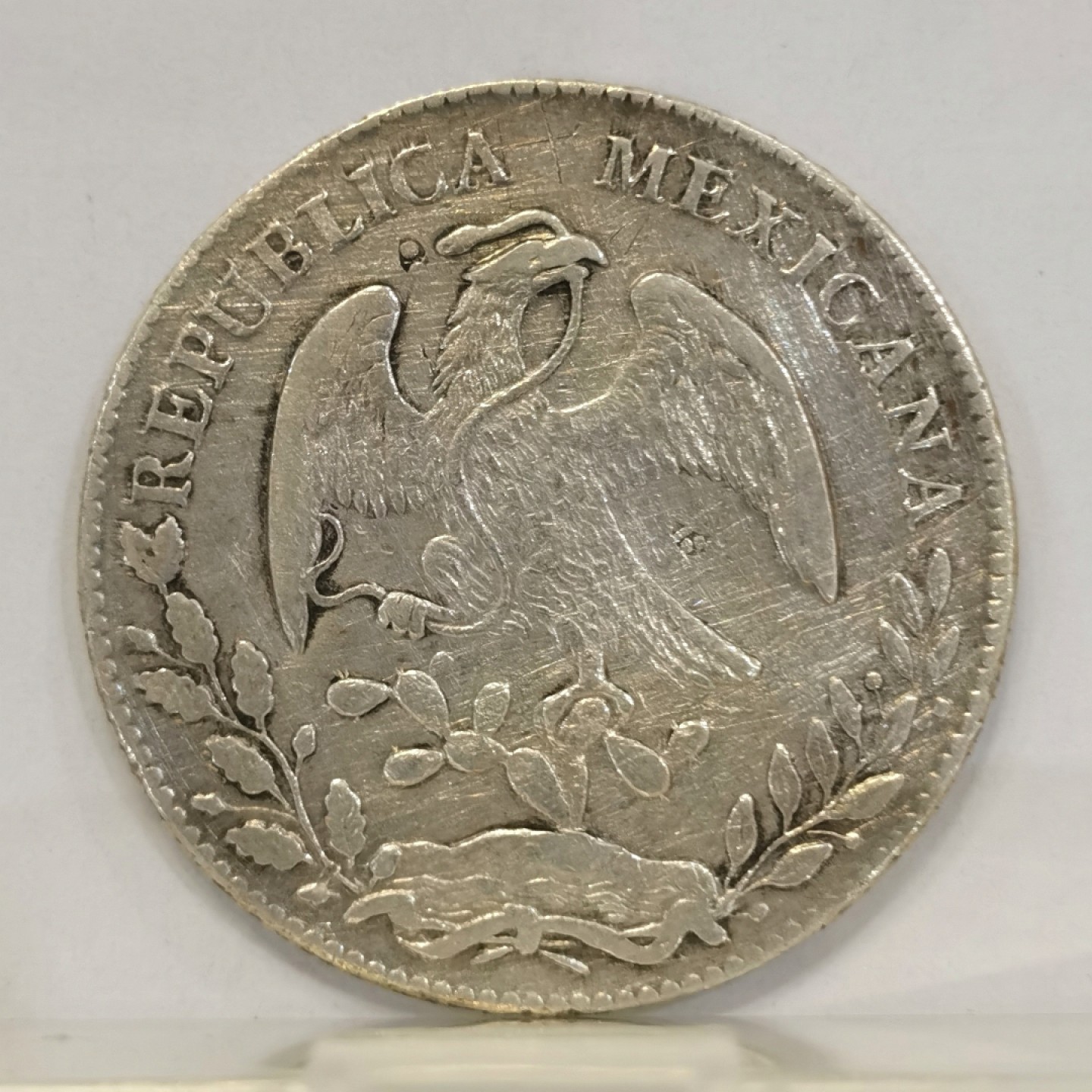 博洋堂马克藏家退坑小专场暨第026期（全场包邮） 墨西哥1869年Ca MM版鹰洋 中期六级鹰少见 主要存世以F-VF为主 常见老鹰胸腹部弱打、戳记 这枚鹰毛打制丰满