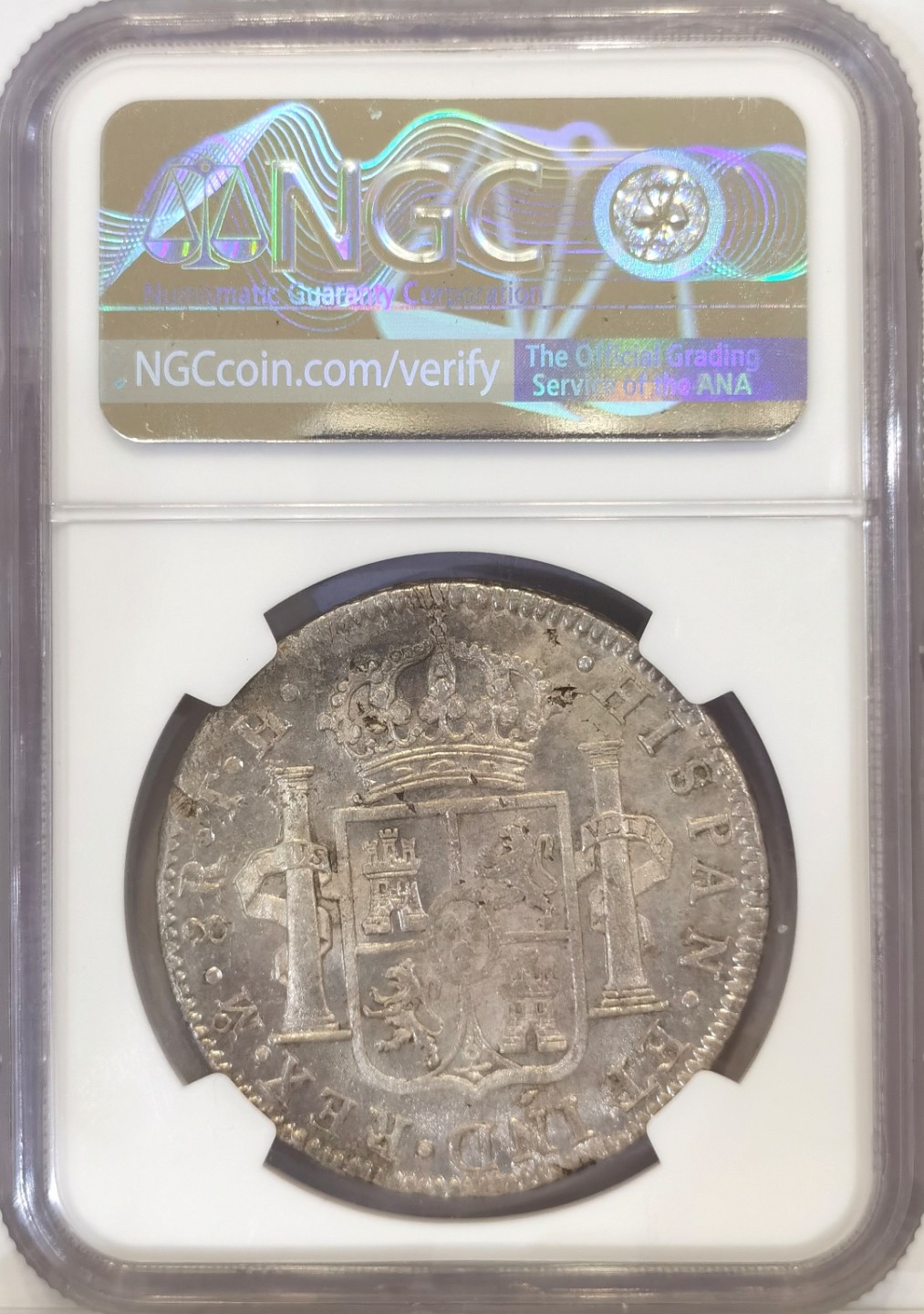 博洋堂马克藏家退坑小专场暨第026期（全场包邮） NGC MS62 墨西哥卡洛斯四世 1808 8里亚尔 有点minterror 淡灰色包浆 底光十足 收藏性价比高