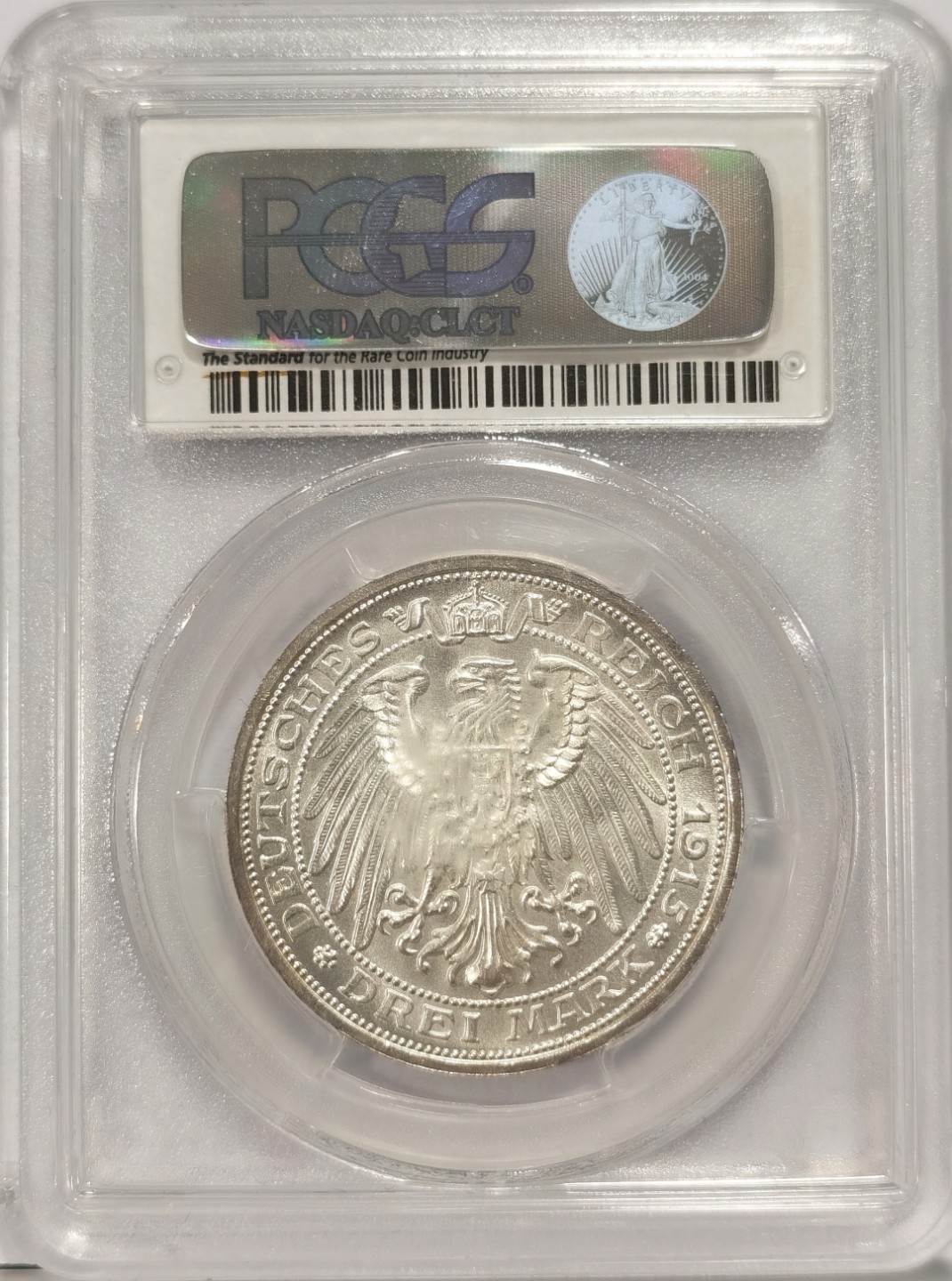 博洋堂马克藏家退坑小专场暨第026期（全场包邮） PCGS MS65 德国1915年A版梅克伦堡什未林3马克纪念银币