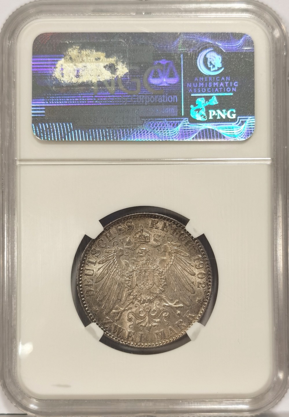 博洋堂马克藏家退坑小专场暨第026期（全场包邮） NGC MS65 德国1902年E版萨克森阿尔伯特逝世2马克纪念银币