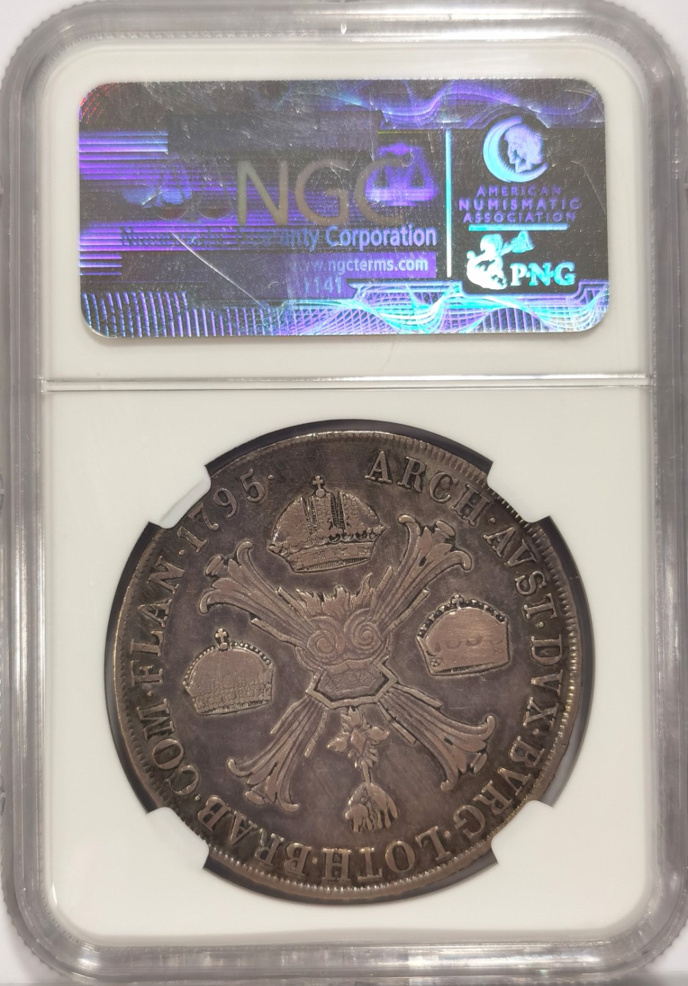 博洋堂马克藏家退坑小专场暨第026期（全场包邮） NGC F15 意大利米兰1795年早期1泰勒大银币 五彩包浆夺目