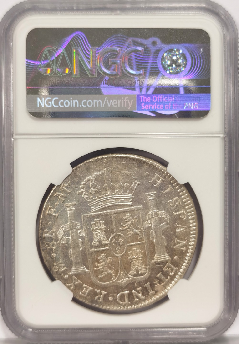 博洋堂马克藏家退坑小专场暨第026期（全场包邮） NGC AU55 墨西哥1799年卡洛斯四世 8瑞尔银币