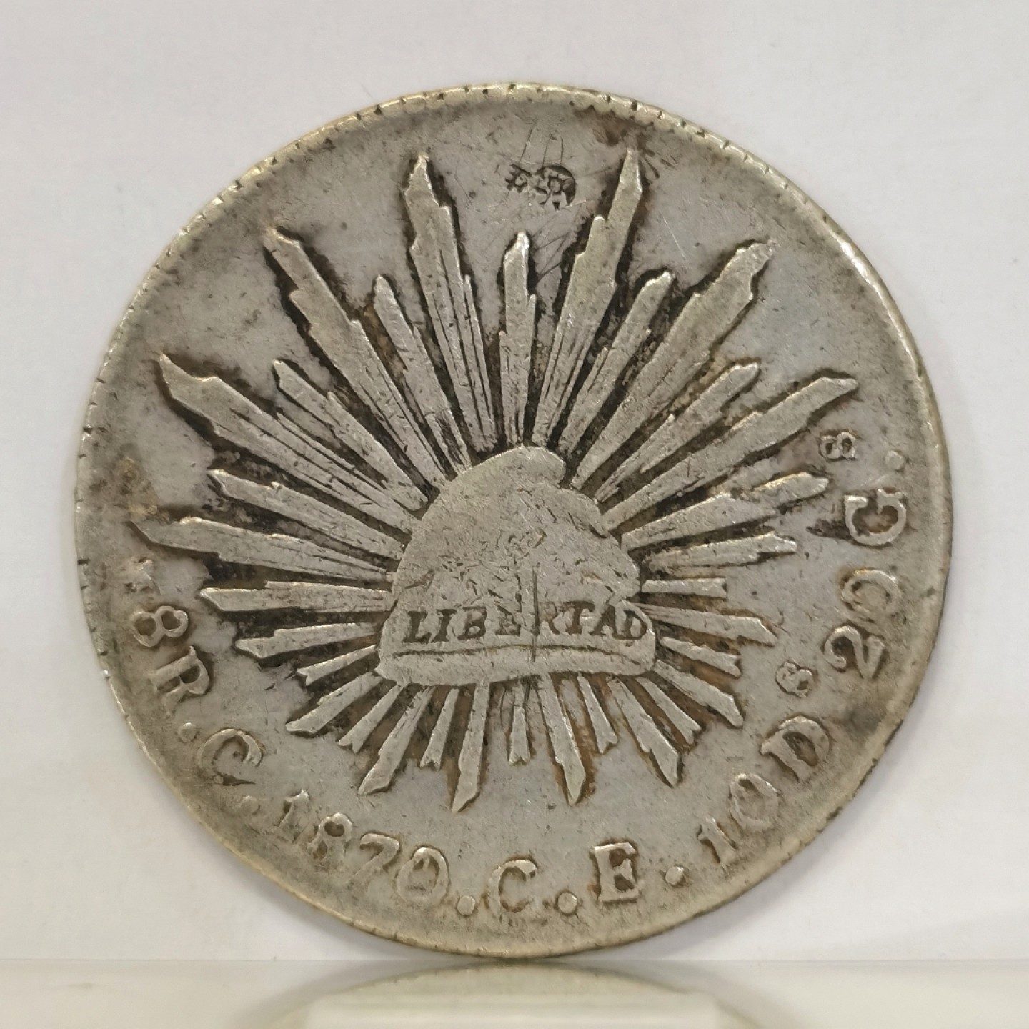 博洋堂马克藏家退坑小专场暨第026期（全场包邮） 墨西哥1870年C CE版鹰洋 少见五级鹰 绝大多数都流入远东地区 存世品相大多带有戳记以F-VF为主