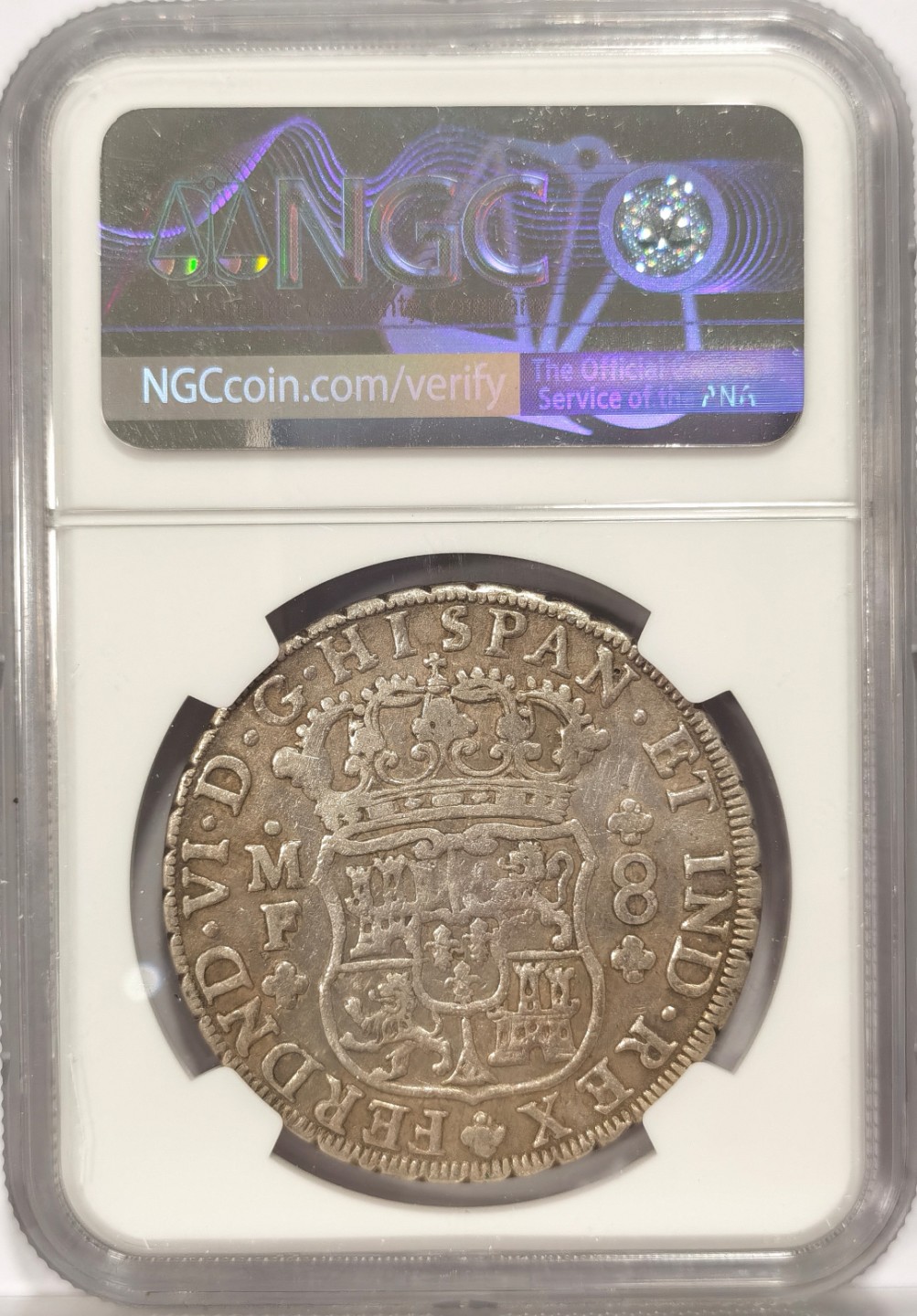 博洋堂马克藏家退坑小专场暨第026期（全场包邮） NGC XFD 墨西哥费迪南六世地球双柱 1753 8里亚尔 原味地球  低评 目前价值洼地  抓紧买进