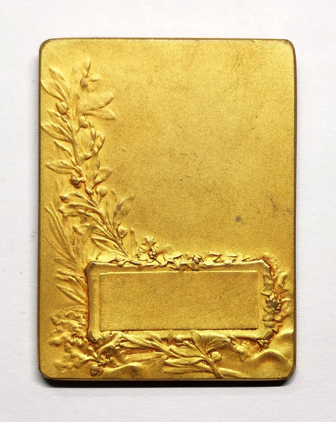 凡希社世界钱币微拍第二百三十八期 法国女神玛丽安娜镀金艺术方章UNC