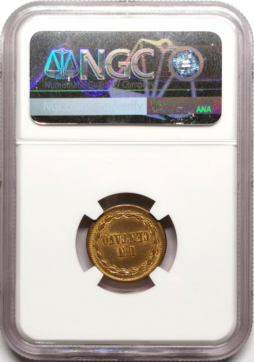 凡希社世界钱币微拍第二百三十八期 1877多米尼加1分黄铜币NGC-MS62