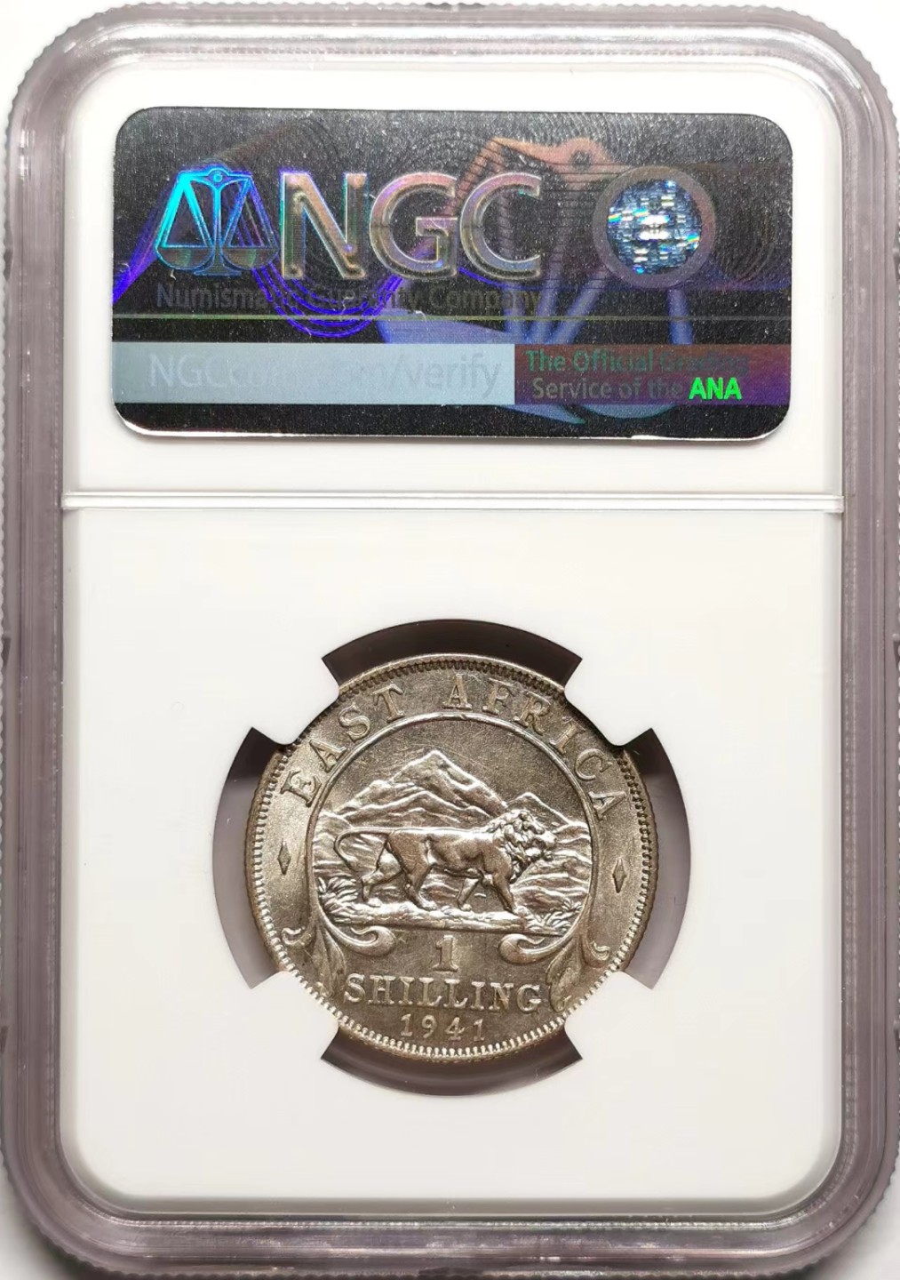 凡希社世界钱币微拍第二百三十八期 1941I英属东非乔六先令NGC-AU58