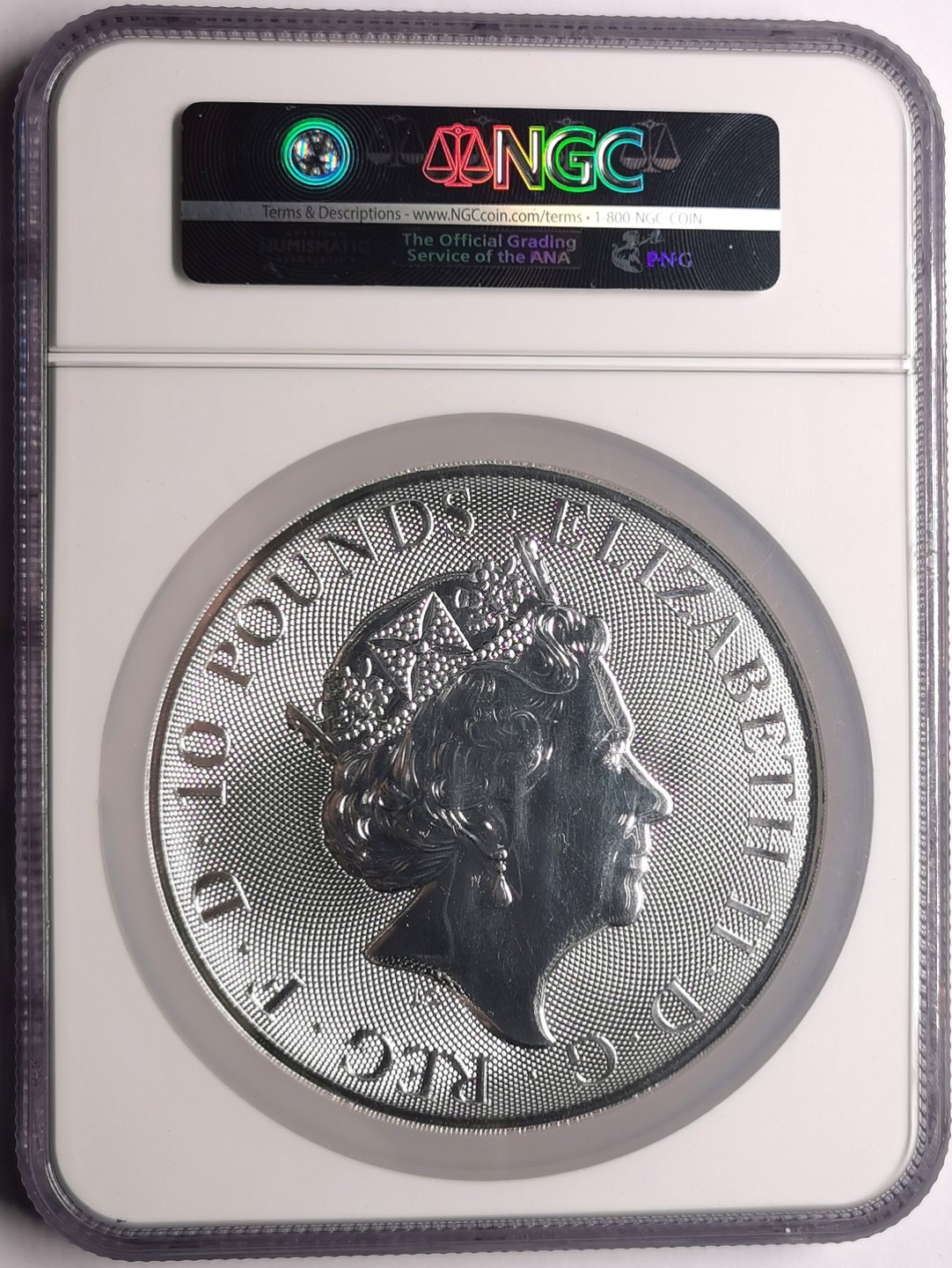 凡希社世界钱币微拍第二百三十八期 2018英国威尔士红龙10盎司大银NGC-MS69首发初铸！