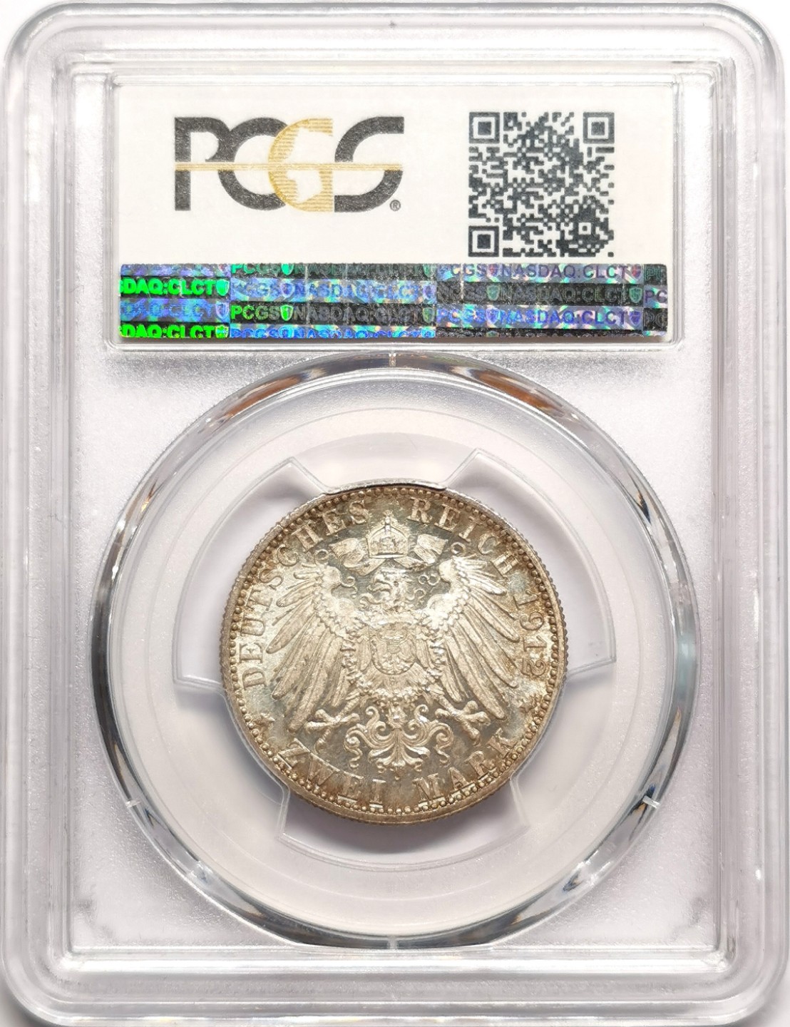 凡希社世界钱币微拍第二百三十八期 1912符腾堡2马克PCGS-MS65淡彩！