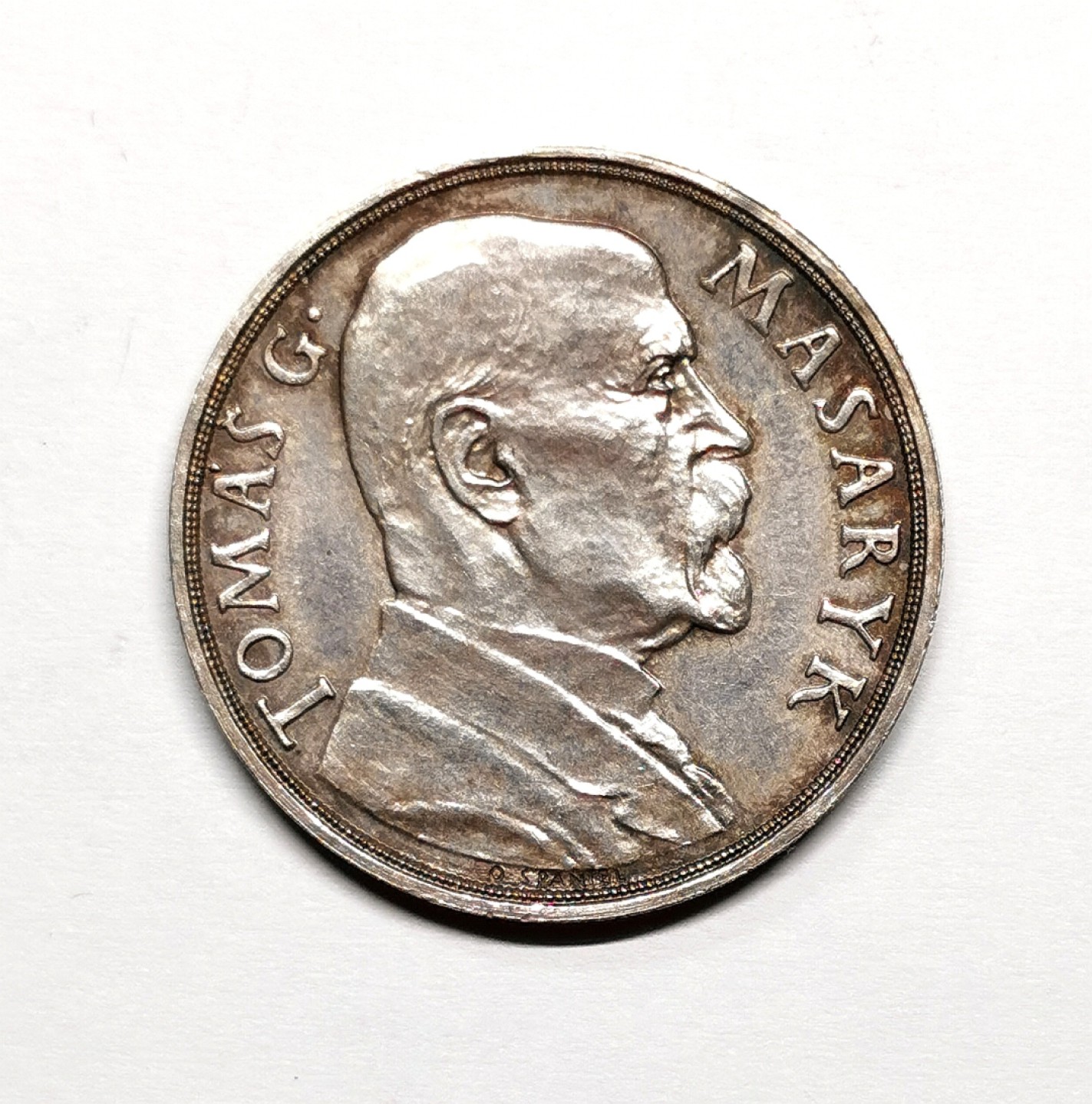 凡希社世界钱币微拍第二百三十八期 1935捷克总统寿辰纪念银章AU