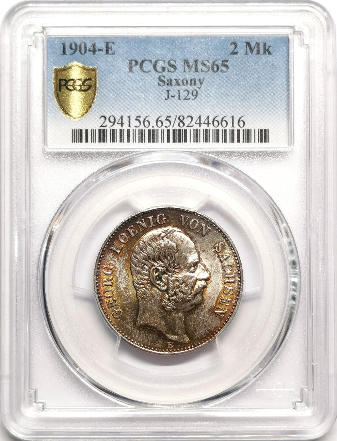凡希社世界钱币微拍第二百三十八期 1904萨克森2马克PCGS-MS65
