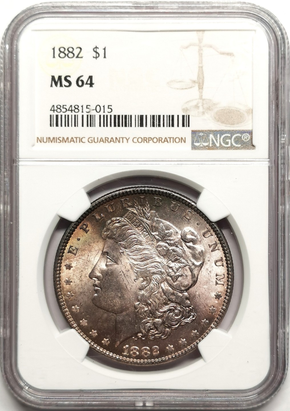 凡希社世界钱币微拍第二百三十八期 1882美国摩根壹元NGC-MS64