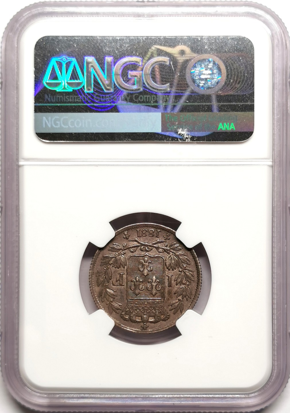 凡希社世界钱币微拍第二百三十八期 1831法国亨利五世僭位法郎NGC-AU55