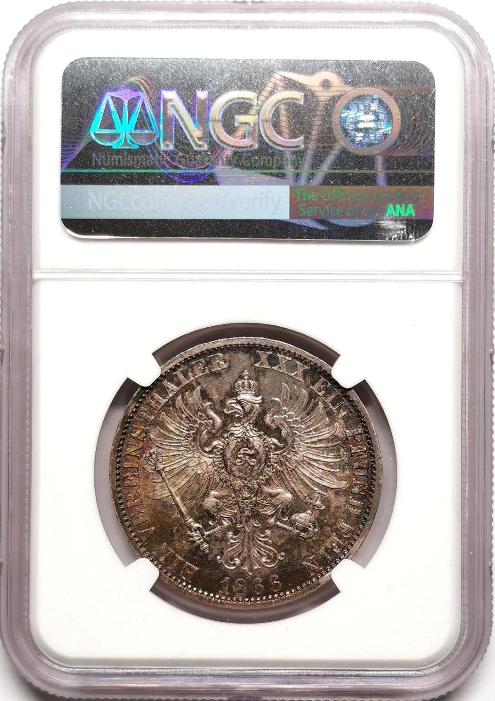 凡希社世界钱币微拍第二百三十八期 1866普鲁士胜利泰勒NGC-MS61