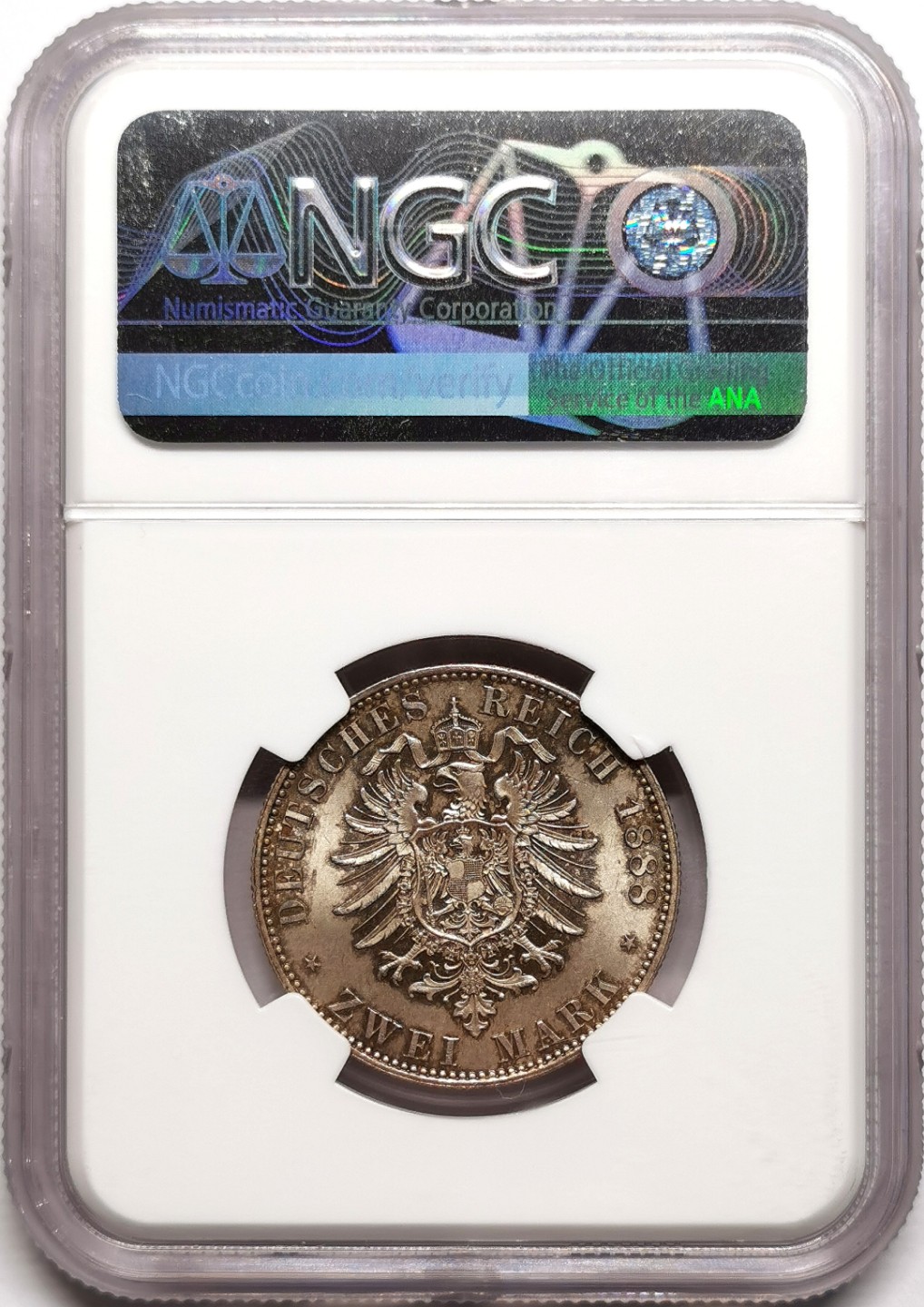 凡希社世界钱币微拍第二百三十八期 1888普鲁士三皇之年短翅2马克NGC-MS65