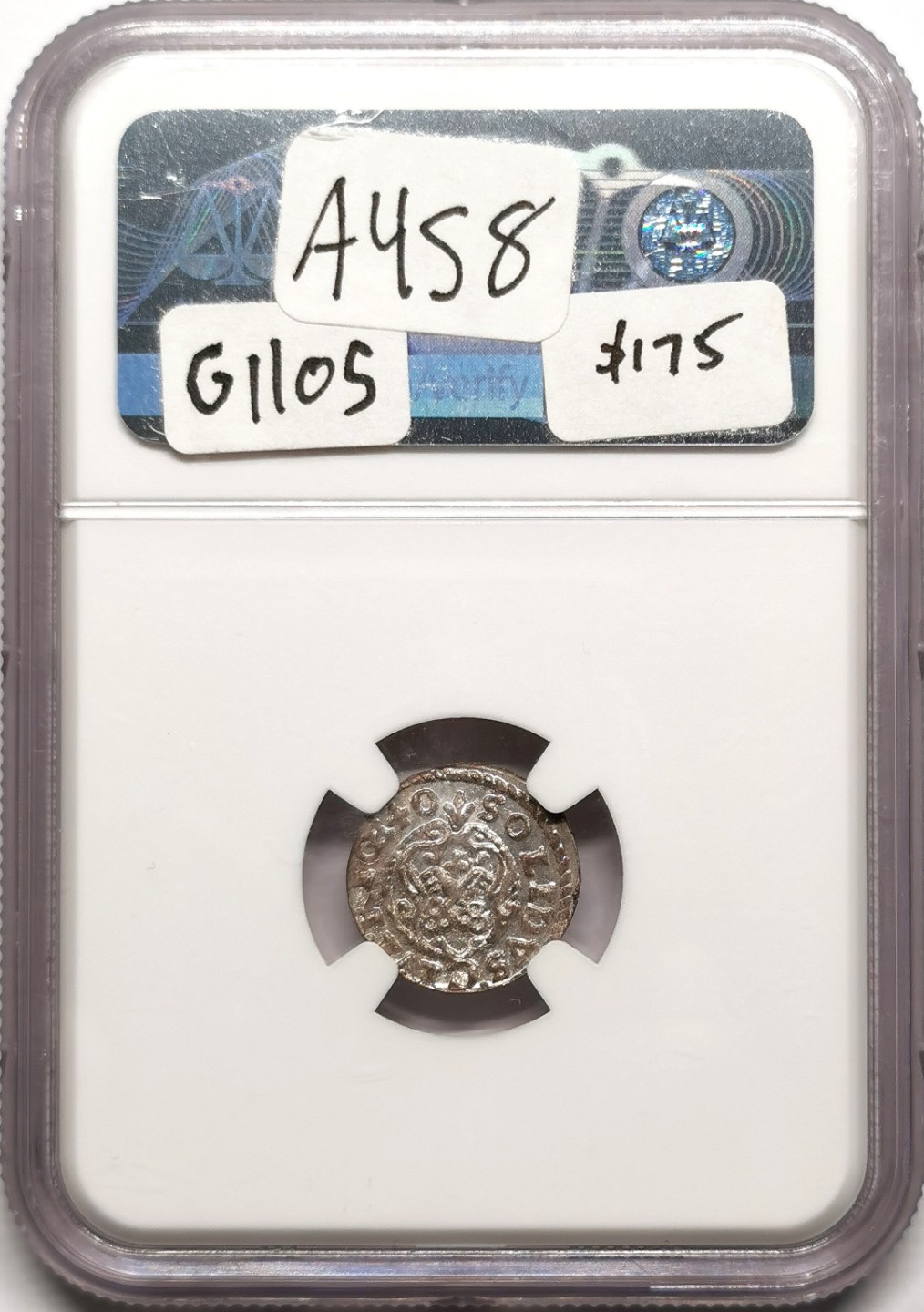 凡希社世界钱币微拍第二百三十八期 1640利沃尼亚1S银辅币NGC-MS65难得品相！