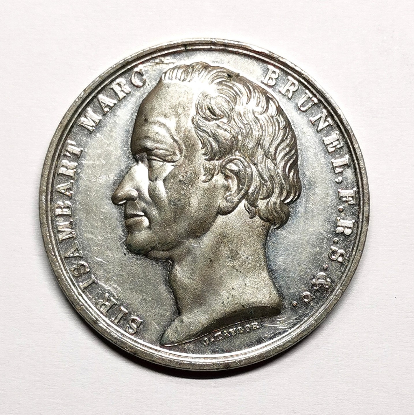 凡希社世界钱币微拍第二百三十八期 1845泰晤士河隧道竣工纪念章白色金属