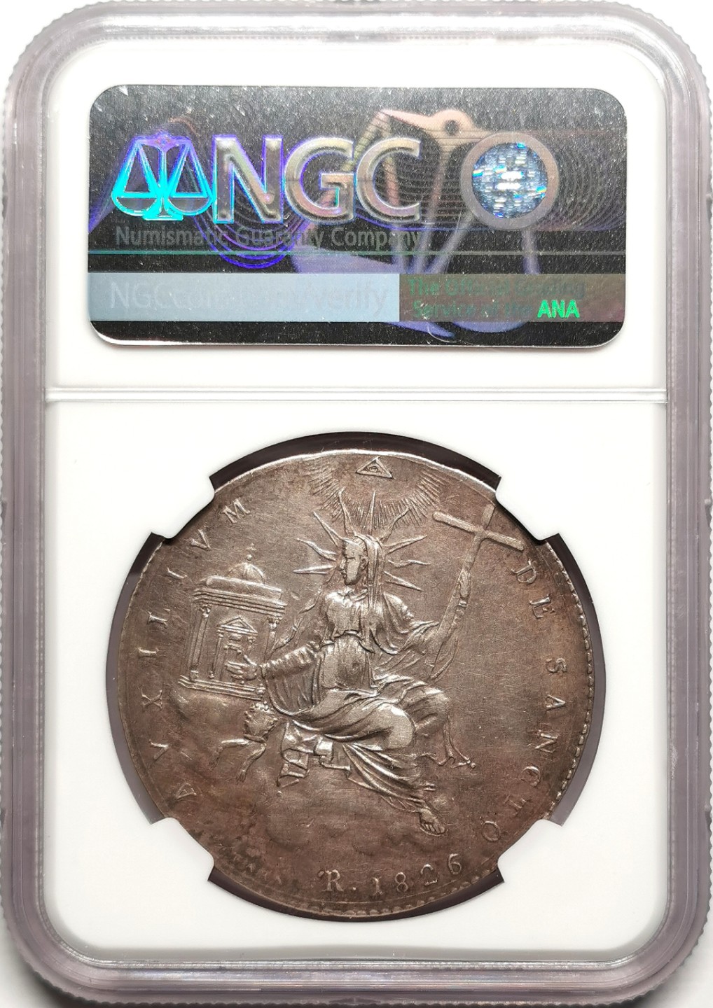 凡希社世界钱币微拍第二百三十八期 1826教皇国里奥十二世SCUDO大银NGC-XFD