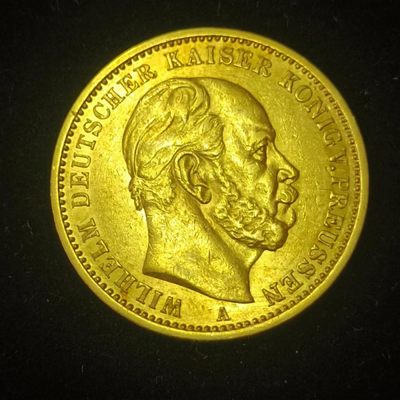 【淘币小摊】第一百零九拍  金银币精制套币场 周四至周六 三连拍   满百包邮 - 德国1879年普鲁士20马克金币 重7.97克 900金