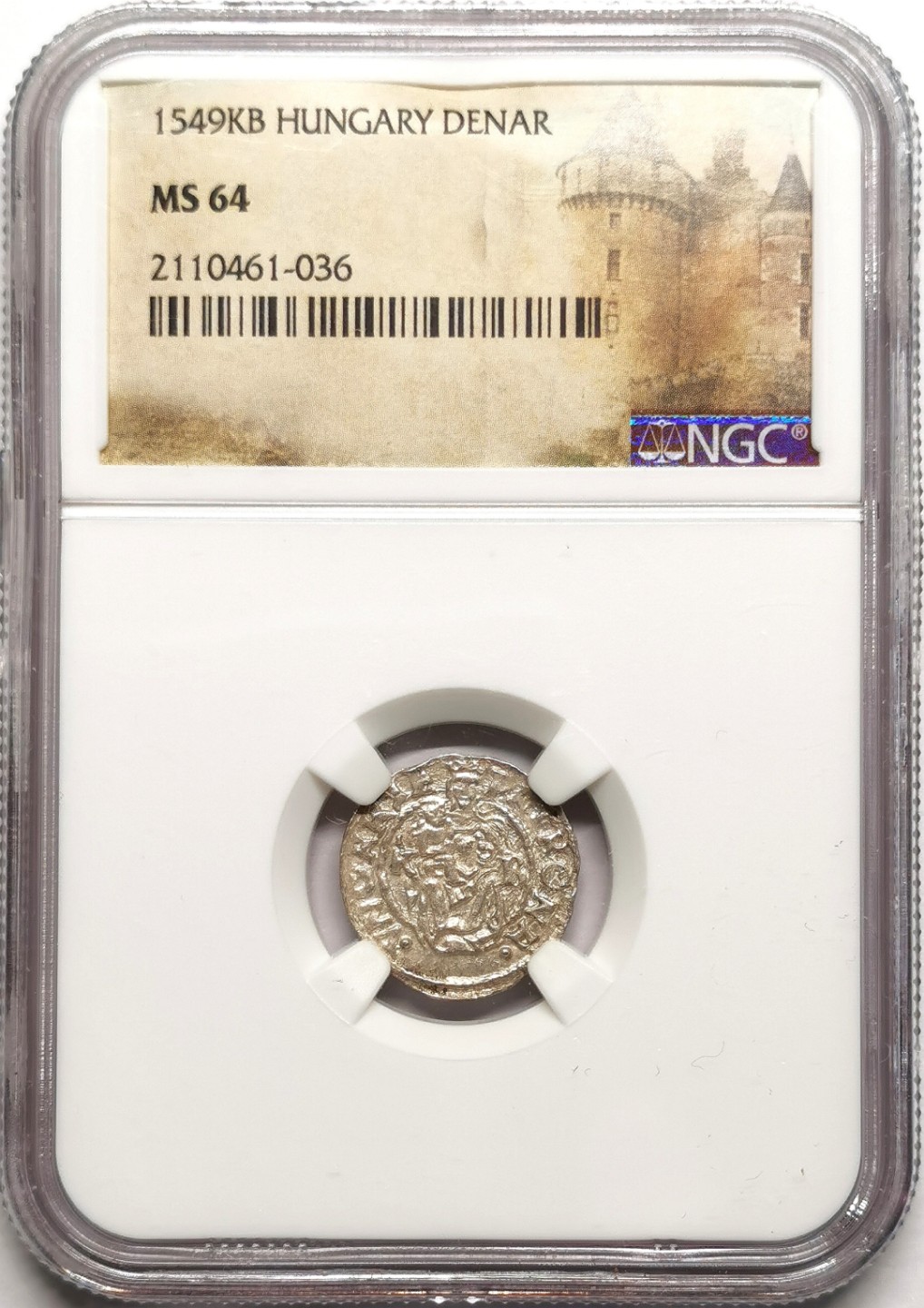 凡希社世界钱币微拍第二百三十八期 1549匈牙利Denar银辅币NGC-MS64品质惊人！