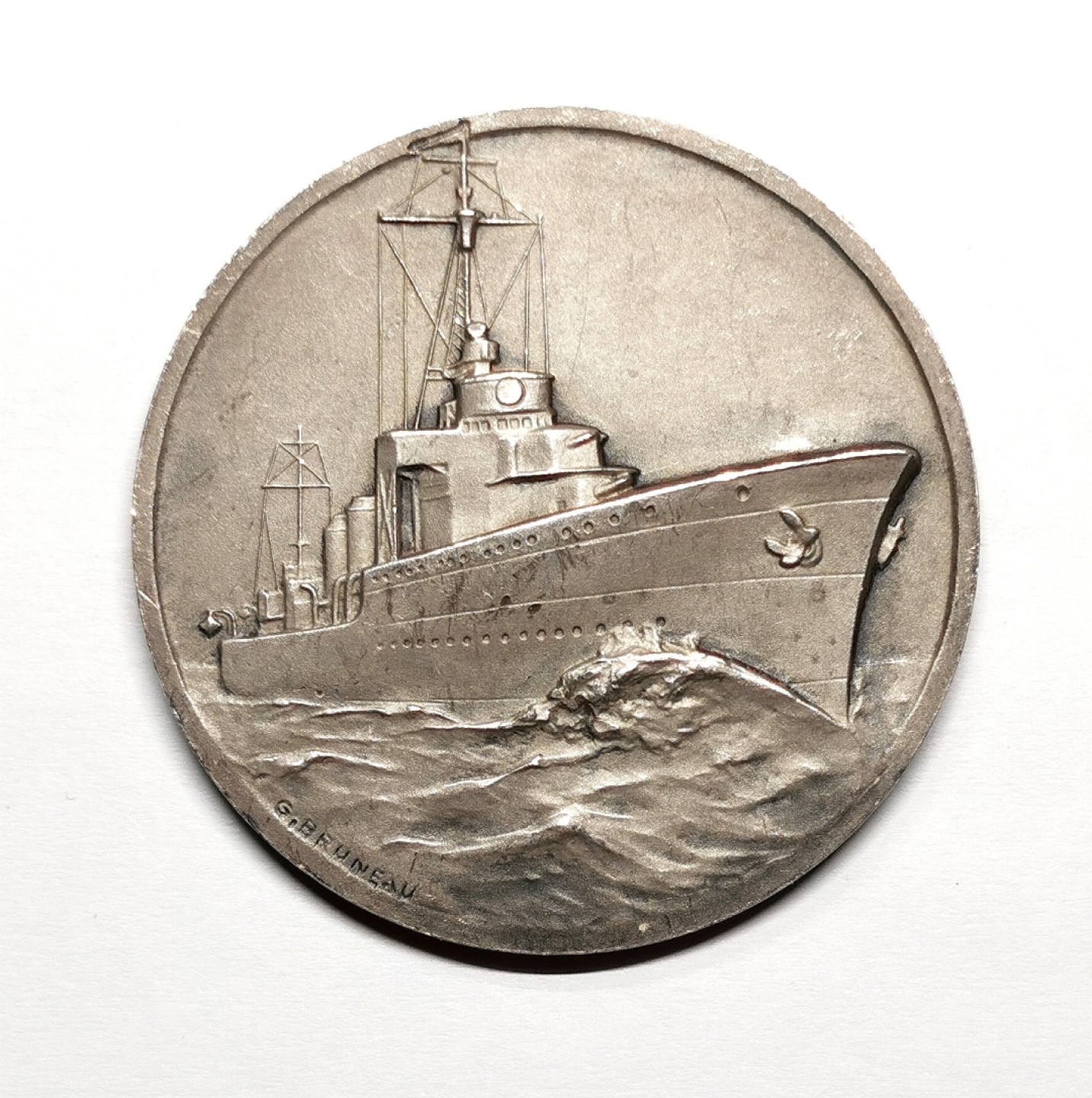 凡希社世界钱币微拍第二百三十八期 1939法兰西海军镀银纪念章