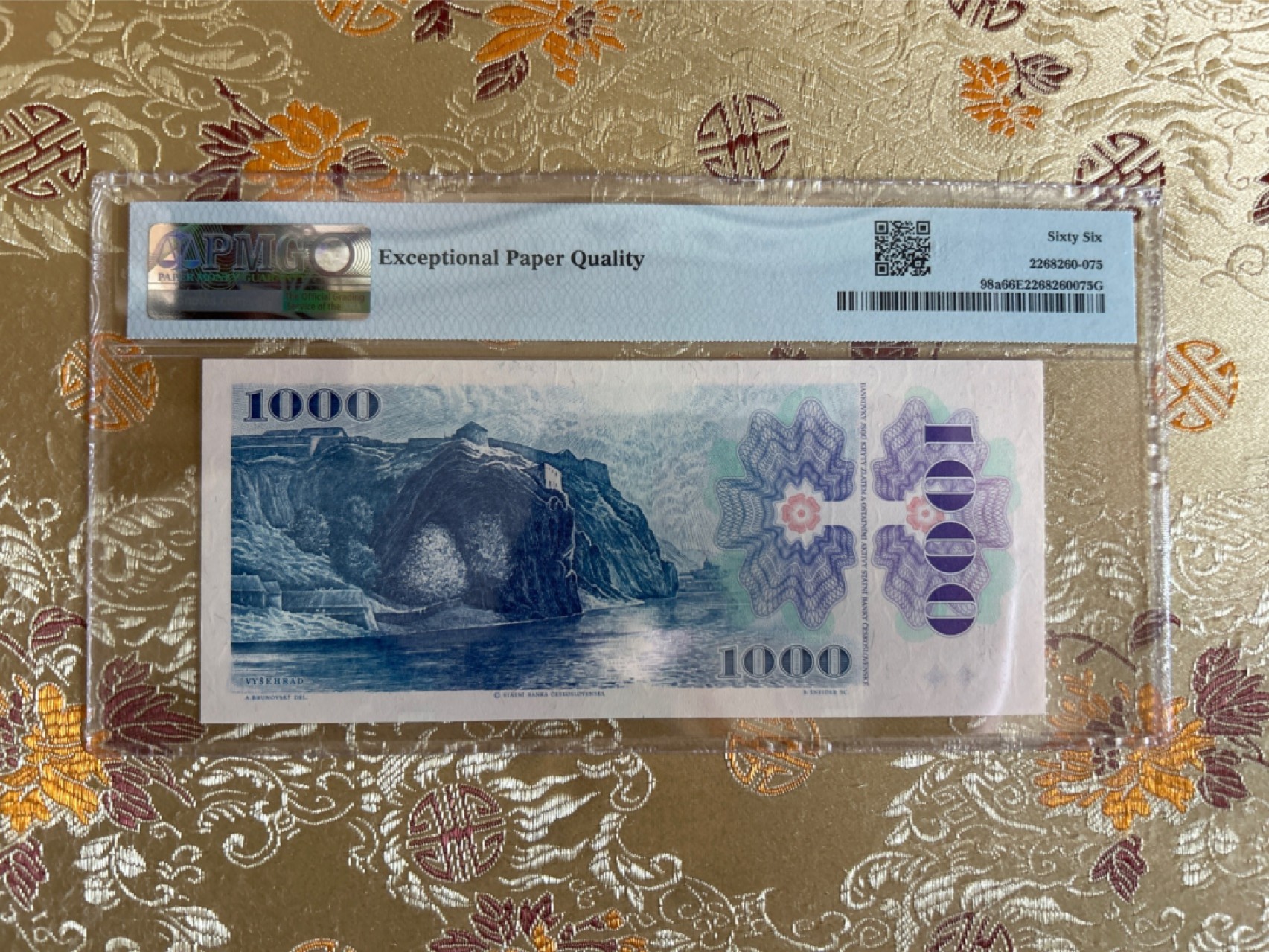 收藏联盟Quantum Auction 第260期拍卖  捷克斯洛伐克1985年1000克朗 PMG66 