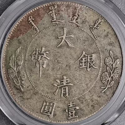原味稀少品宣统年造大清壹圆私铸版银元公博评级XF45收藏 