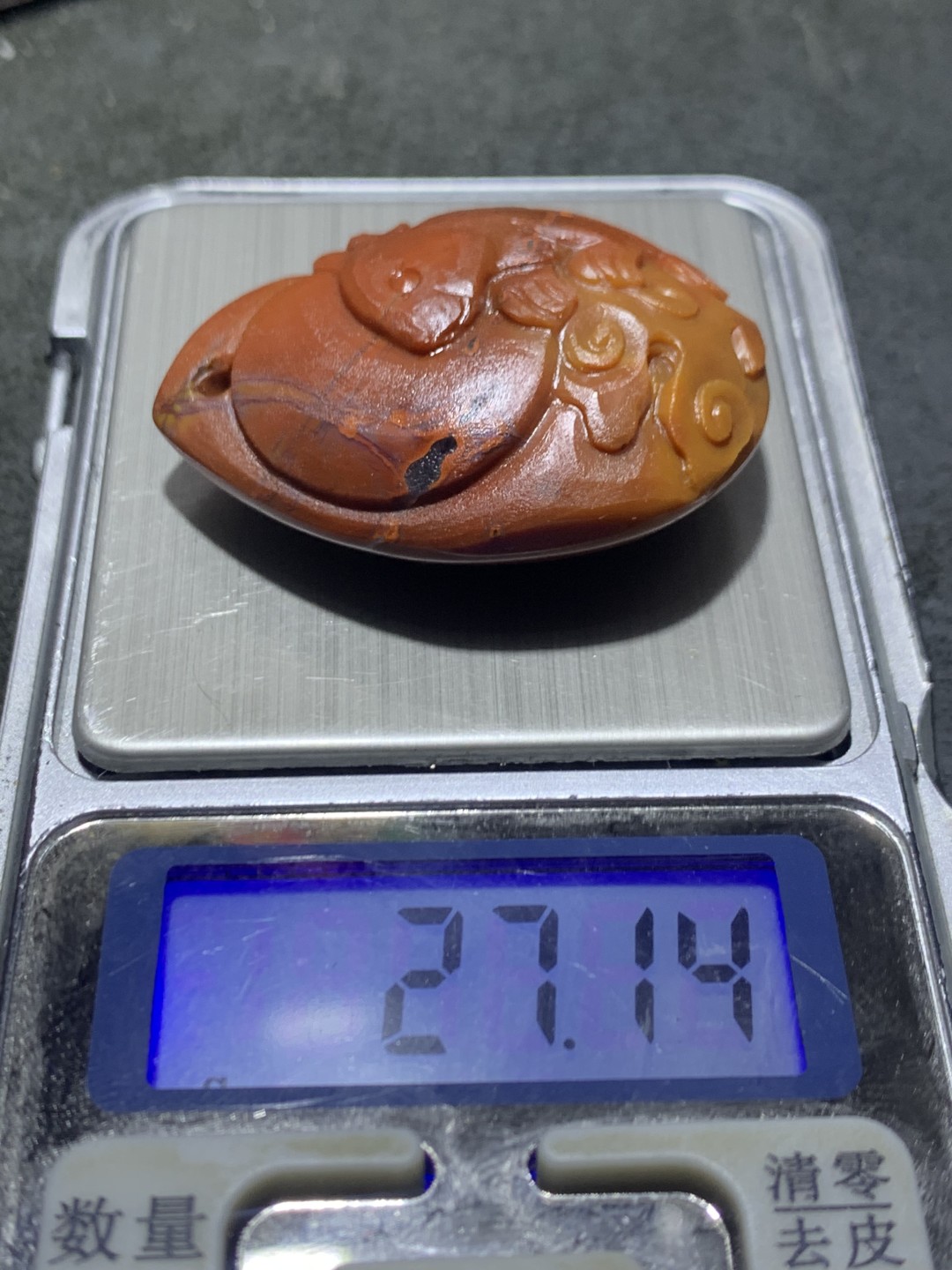 精美亚光战国红玛瑙手工雕刻玉兔吊坠一个，寓意，兔然暴富